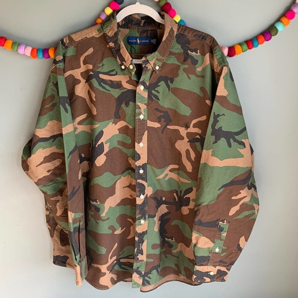 Ralph Lauren Camo Button Down Shirt 